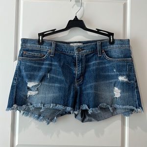 Denim cutoff shorts